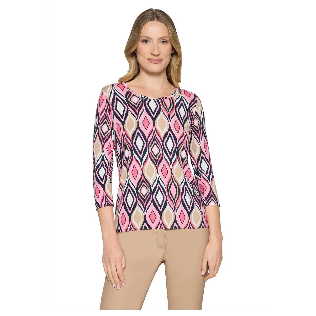 Damen 3/4 Arm Shirt von Betty Barclay in Rosa, Rückansicht am Model