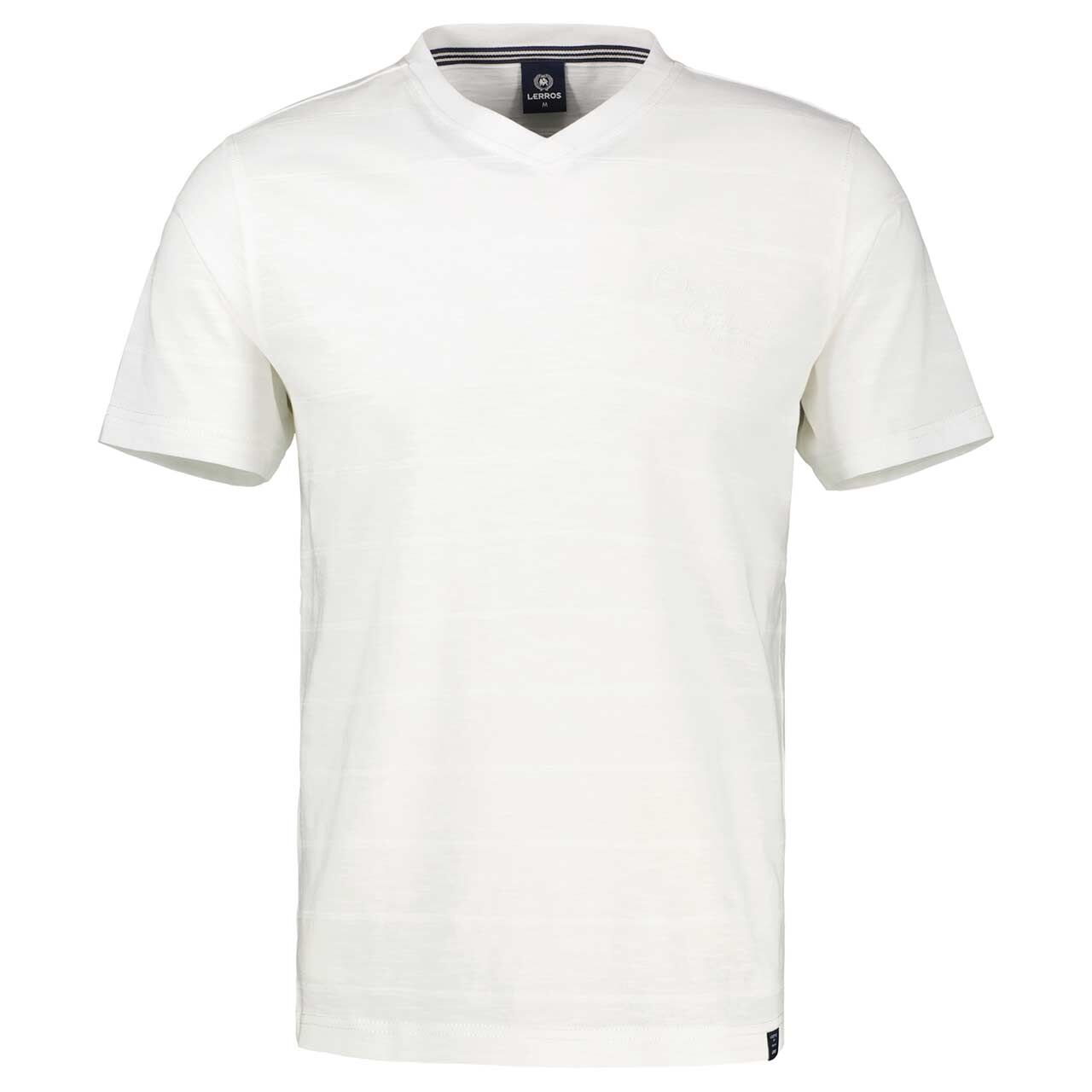 Lerros Herren T-Shirt broken white melange print