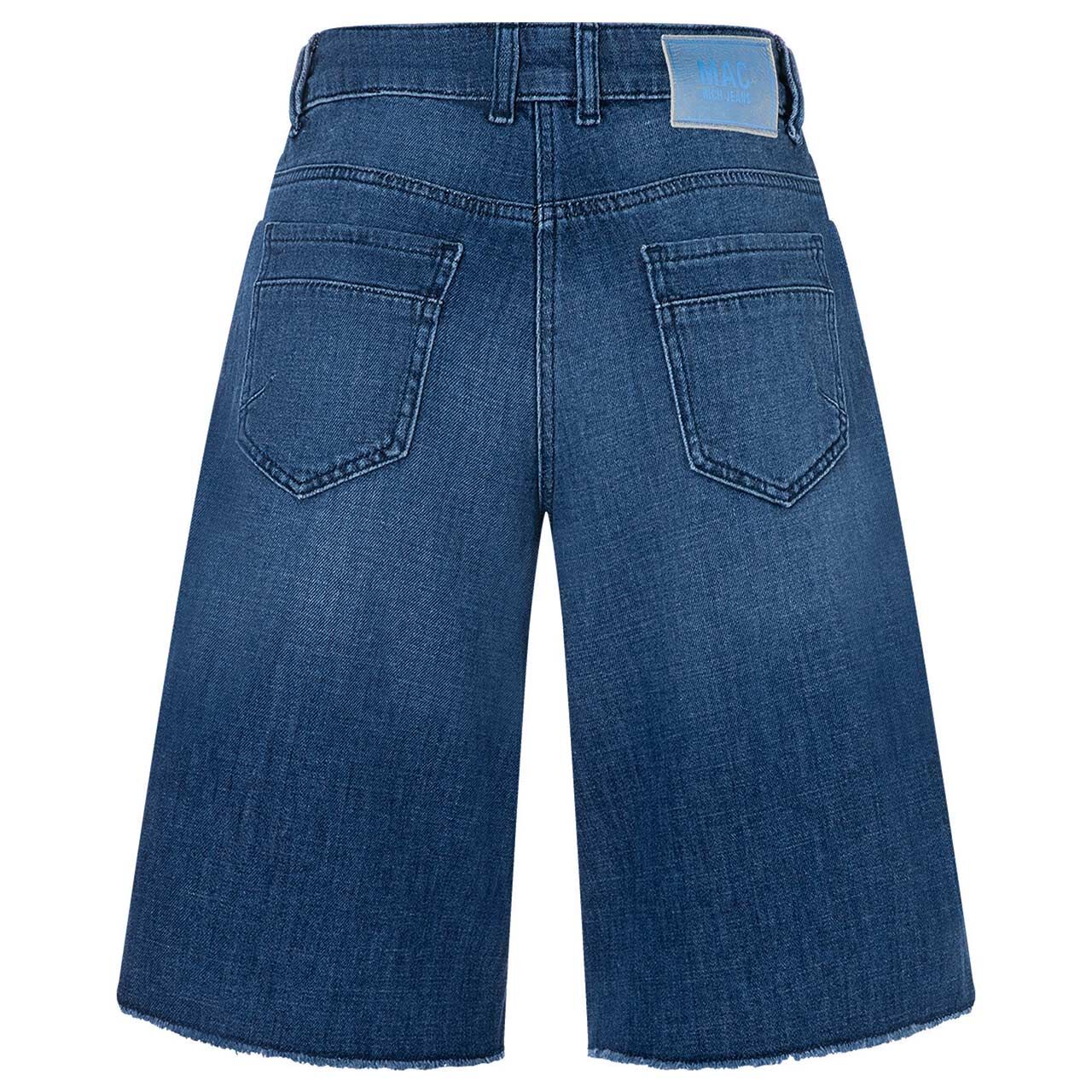 Stretch Damenjeans Rich Bermuda von MAC in Blau angewaschen, weitere Rückansicht