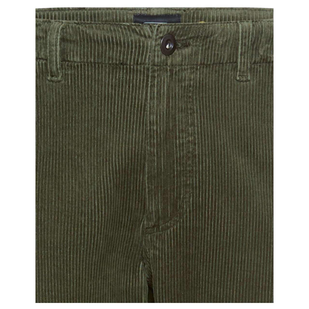 Herren Chino Cordhose Houston von Camel active in Dunkelgrün, detaillierte Vorderansicht