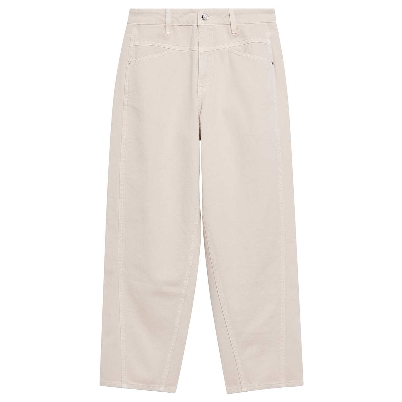 Damen 7/8 Jeans Liv Barrel von Comma in Beige, Vorderansicht