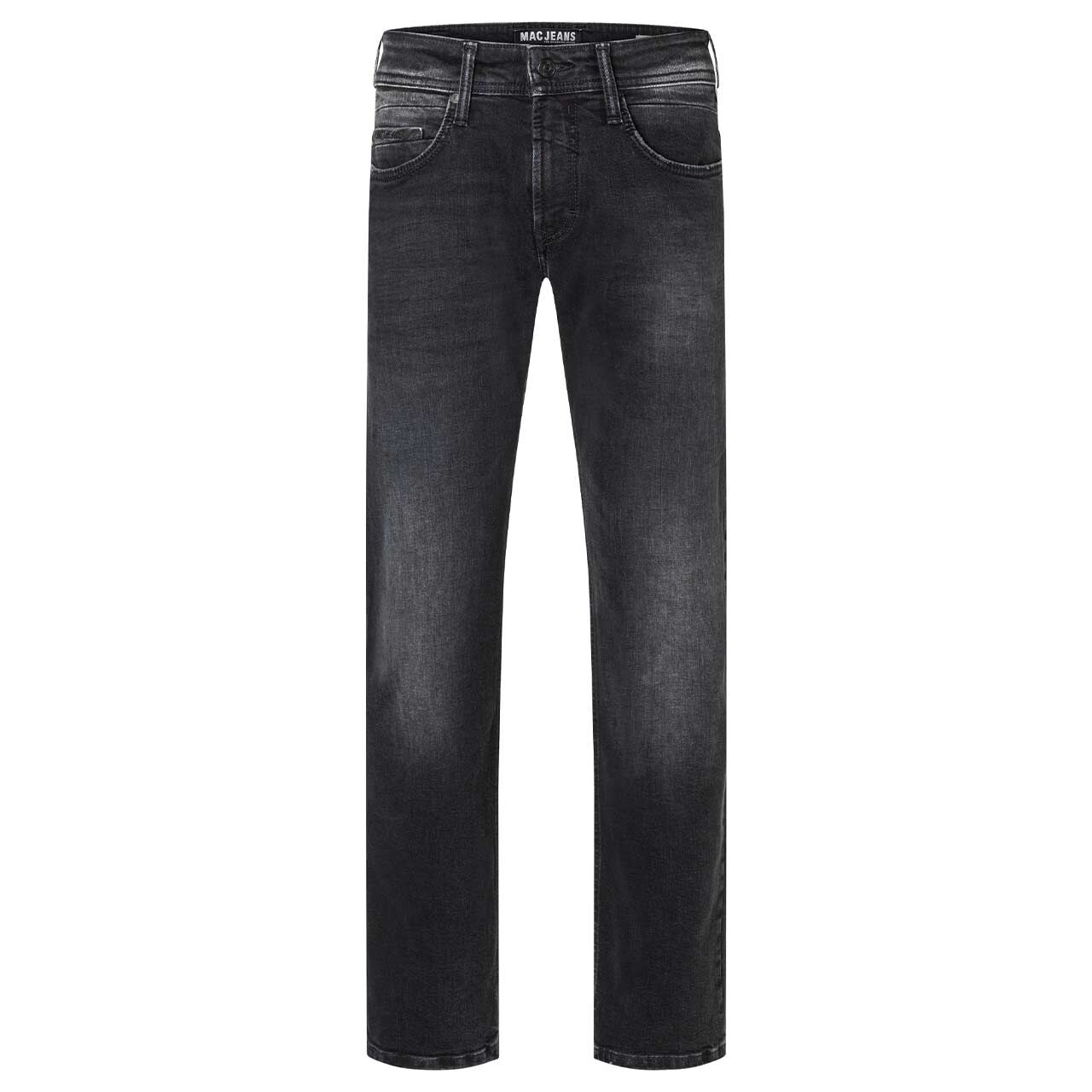 Stretch Herrenjeans Ben von MAC in Schwarz verwaschen, Vorderansicht
