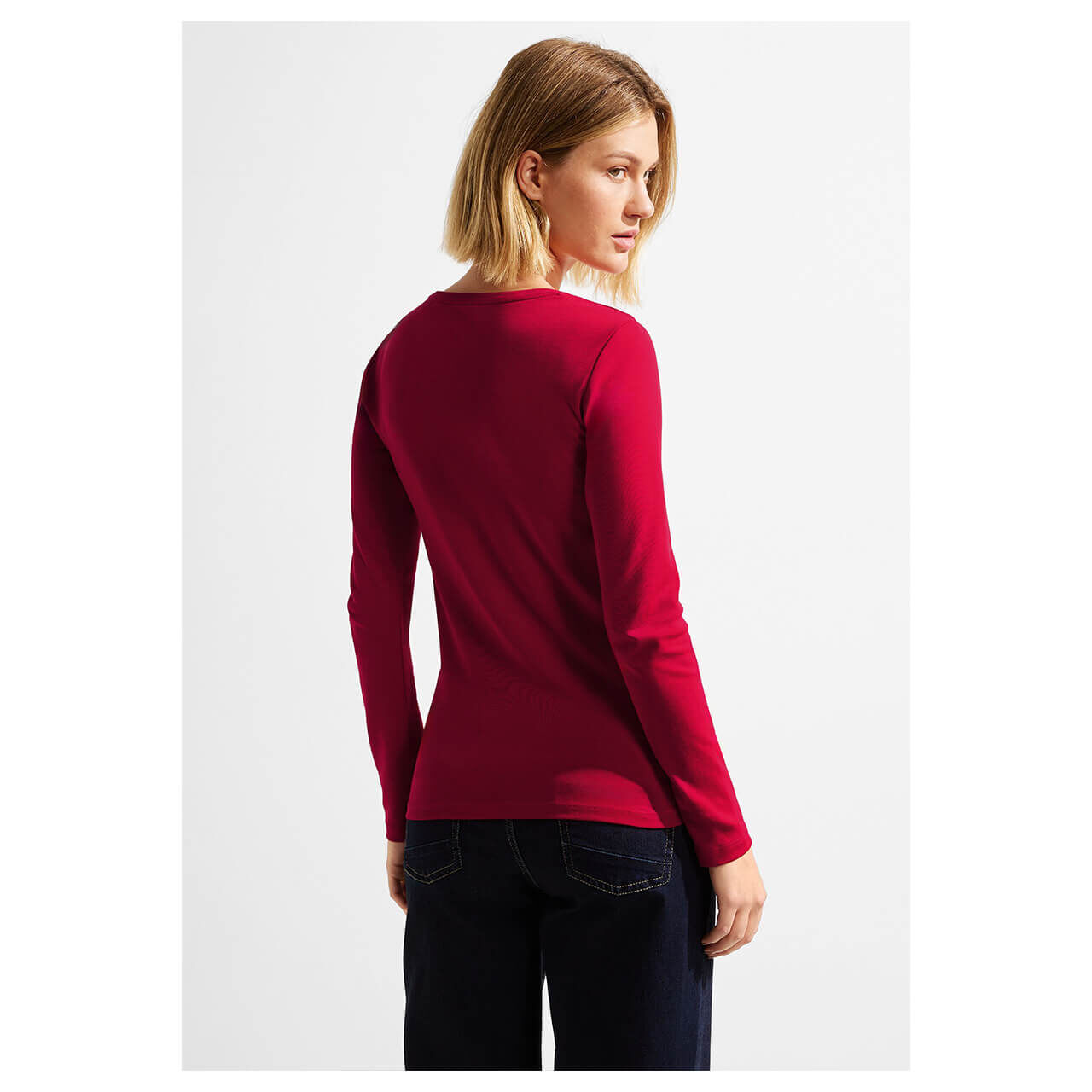 Cecil Damen Langarm Shirt Pia casual red