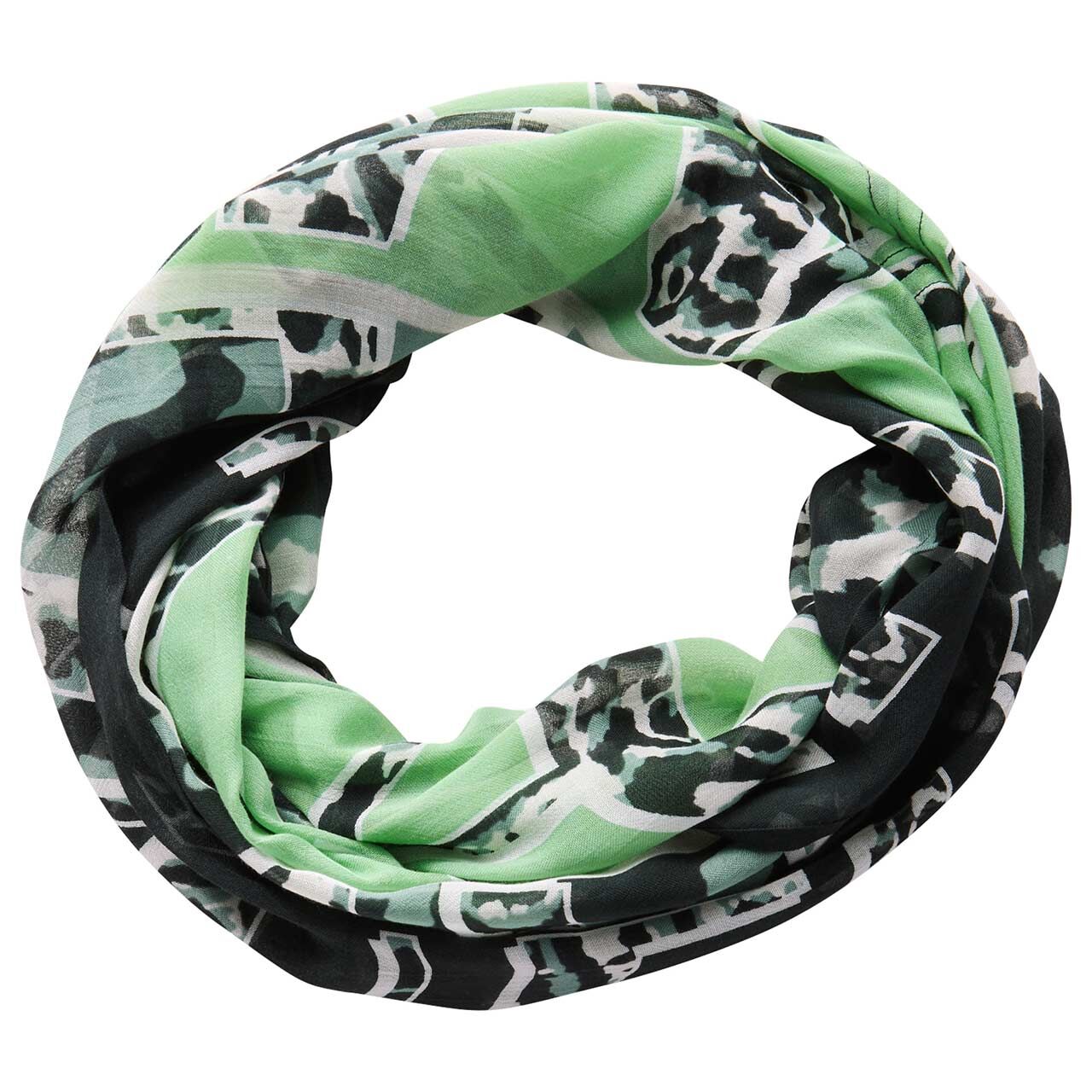 Cecil Damen Tuch Print Loop ink green 