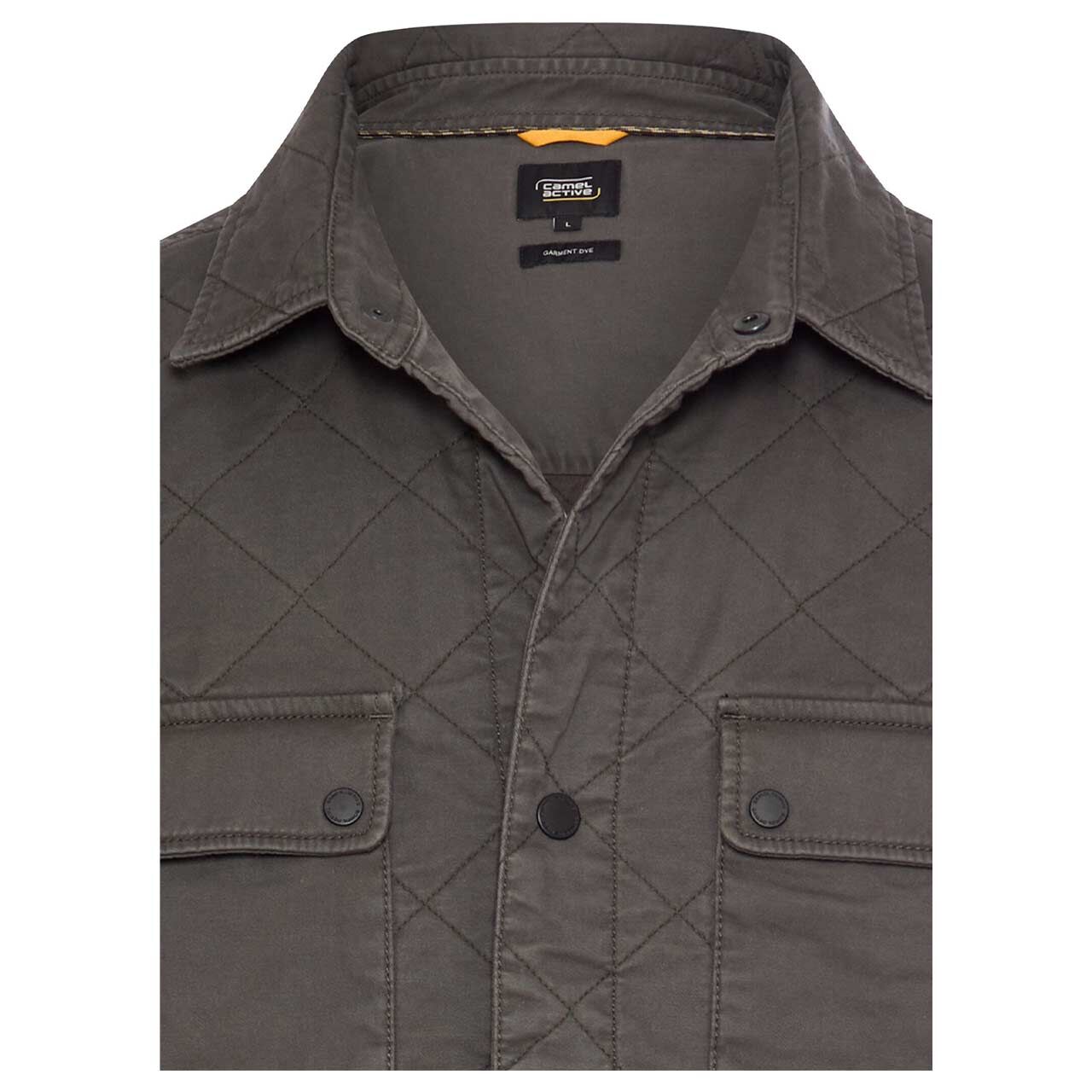 Herren Hemdjacke von Camel active in Dunkelgrau, detaillierte Vorderansicht