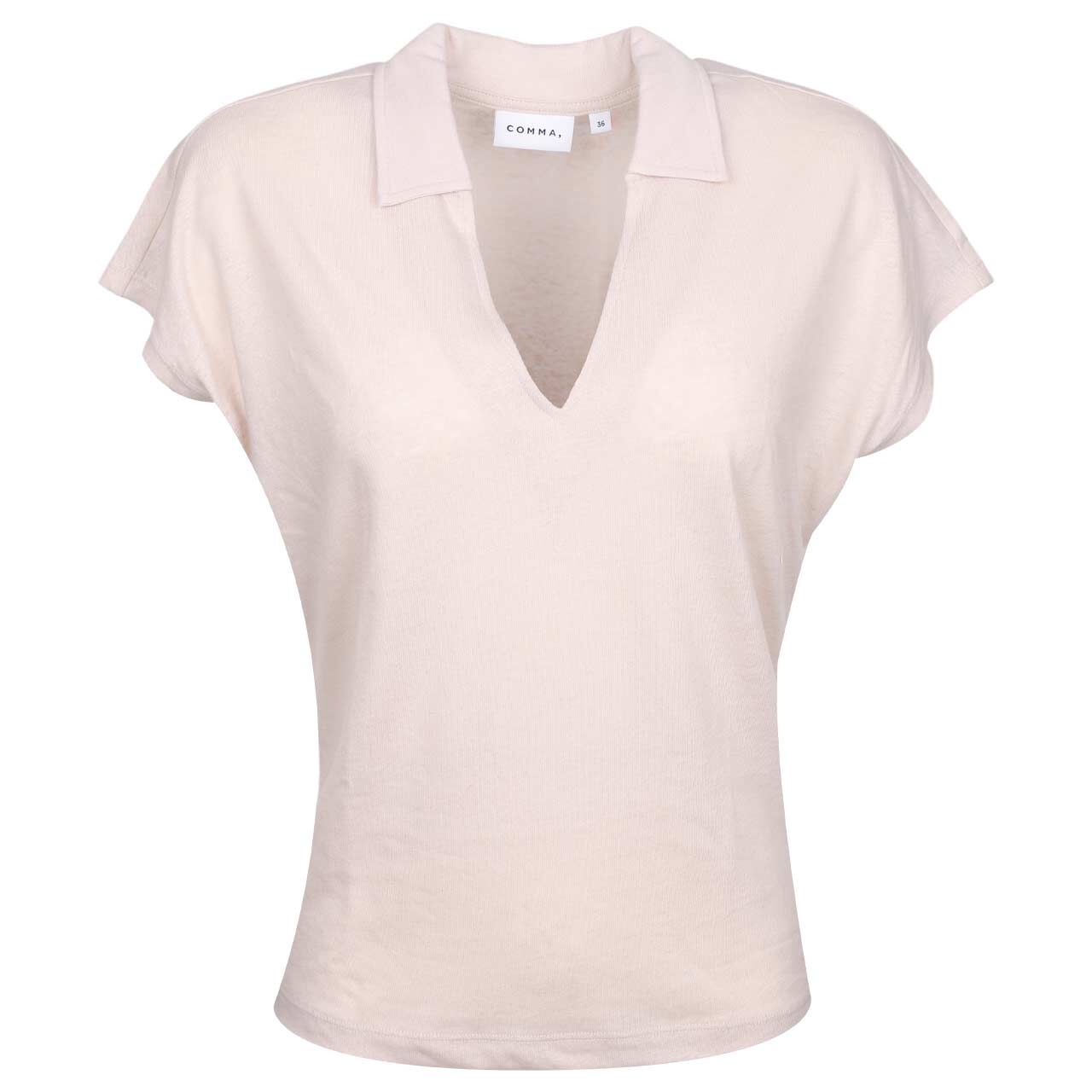 Comma Damen T-Shirt oat milk
