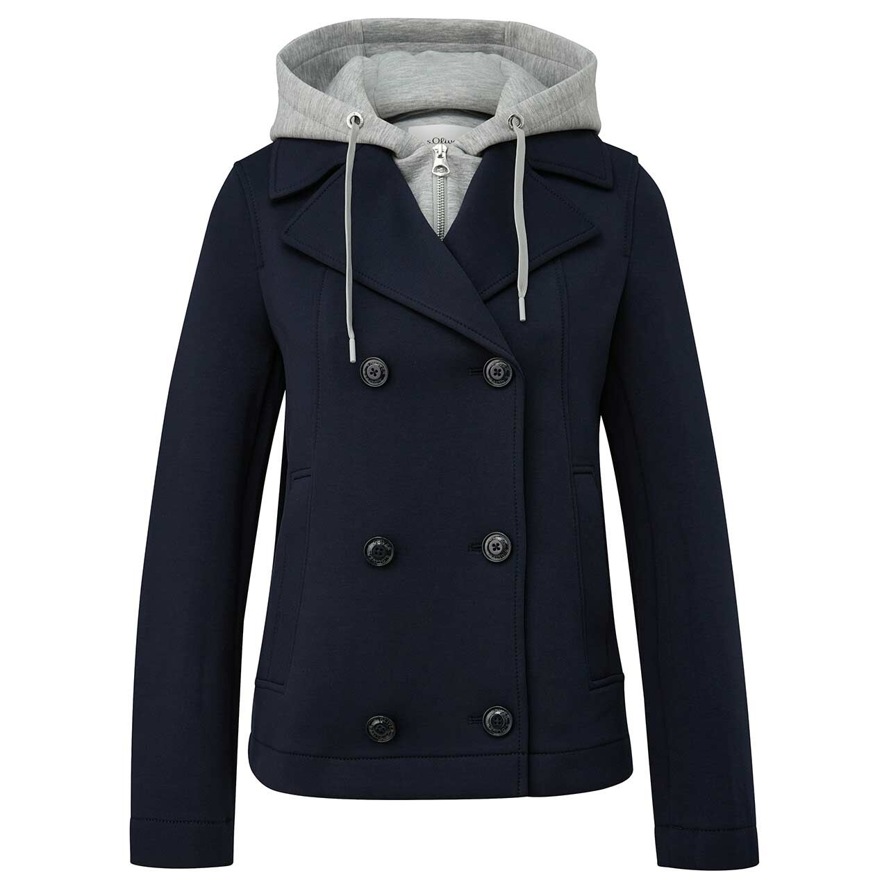 Padded outdoor jacket with adjustable waist and hood - Black | s.Oliver Padded outdoor jacket with adjustable waist and hood - Black | s.Oliver