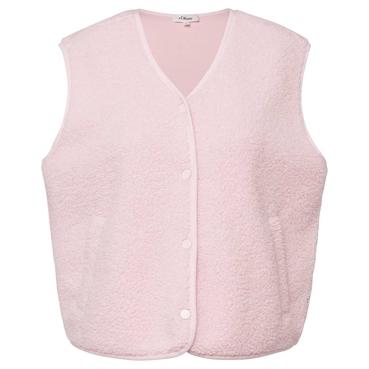 s.Oliver Damen Teddy Weste lilac pink