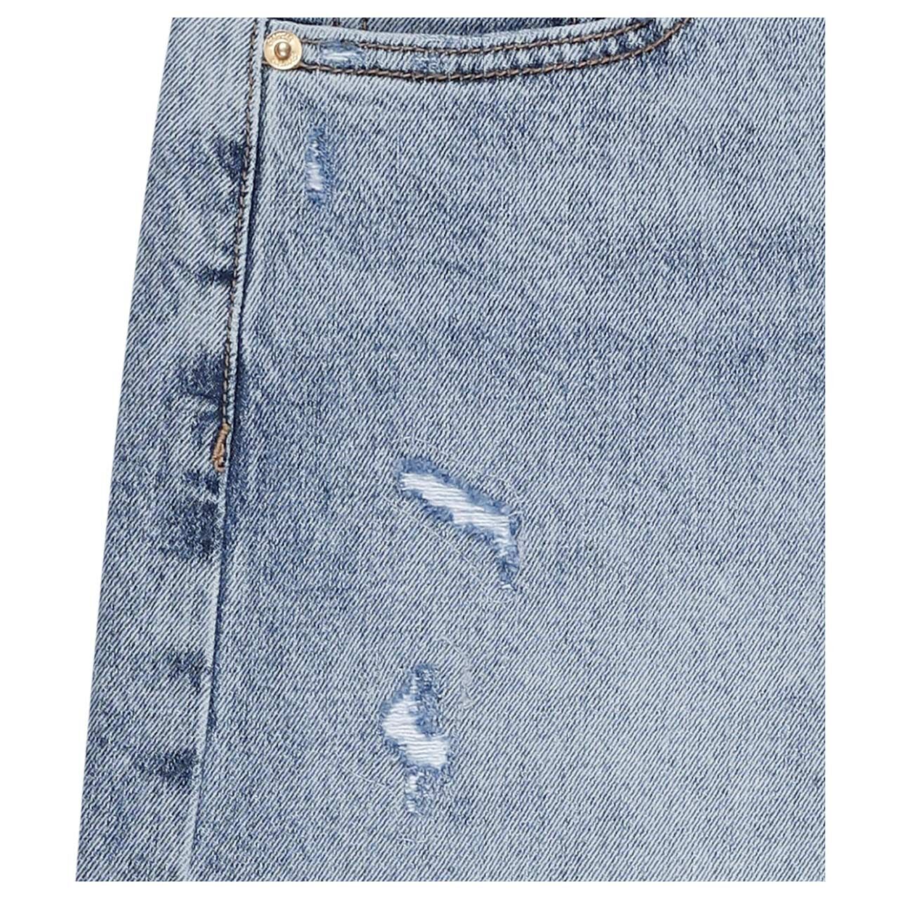 Lollipop 7/8 Jeans von Senoritas ICON in Hellblau angewaschen mit Destroyed-Effekten, Detailansicht Destroyed-Effekt