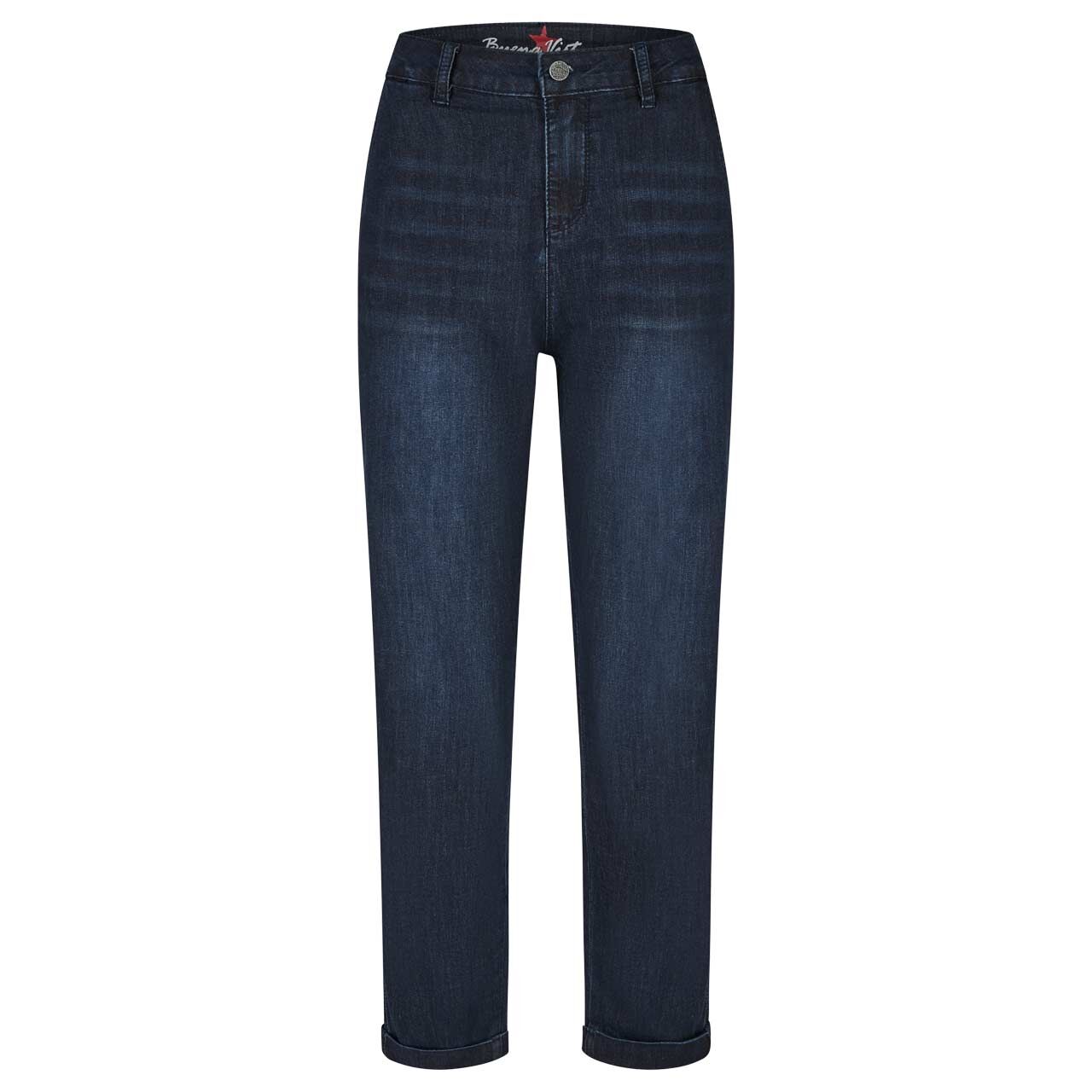 Damen 7/8 Jeans Chino von Buena Vista in Dunkelblau angewaschen, Vorderansicht
