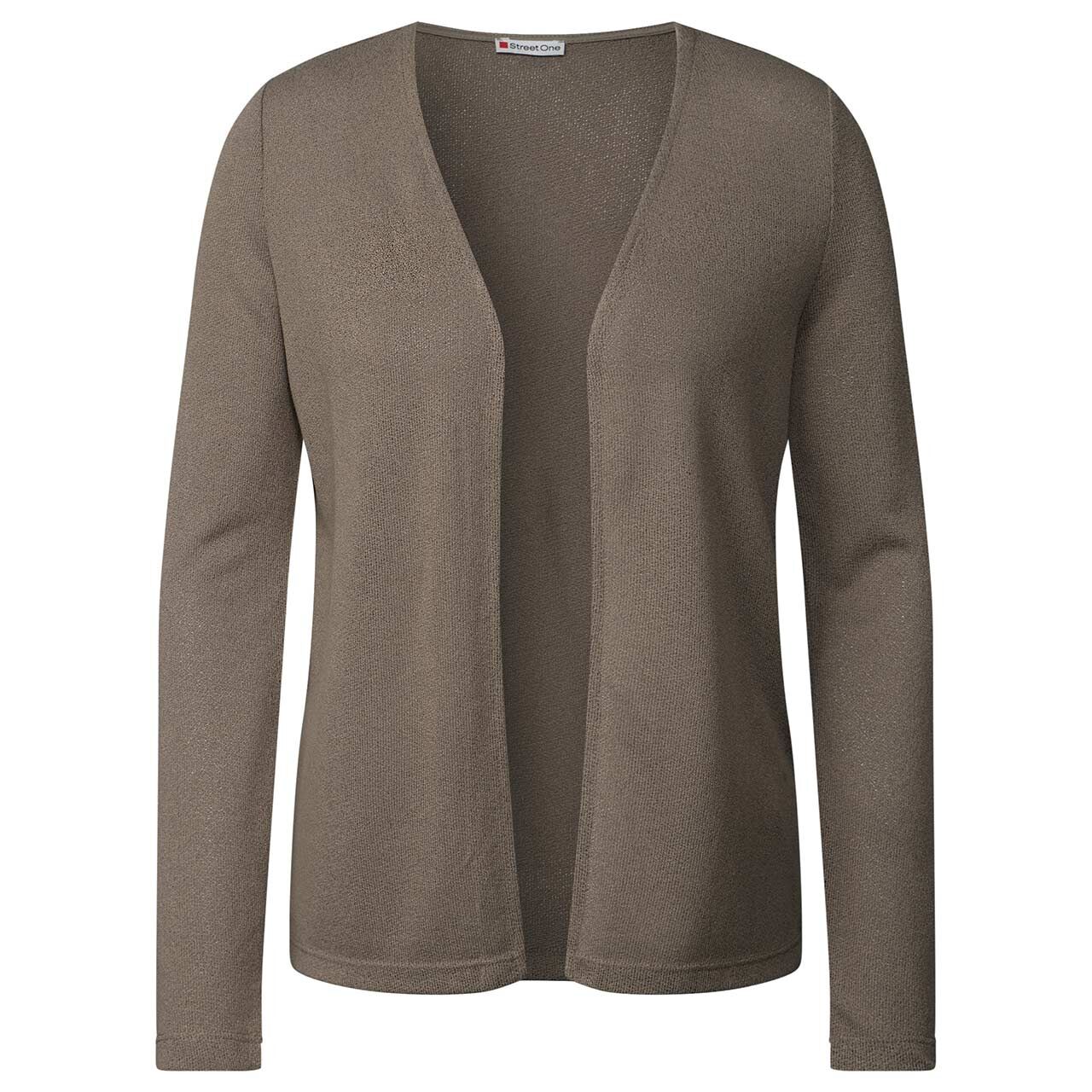 Street One Damen Strickjacke Nette Knit Look stone brown Street One Damen Strickjacke Nette Knit Look stone brown