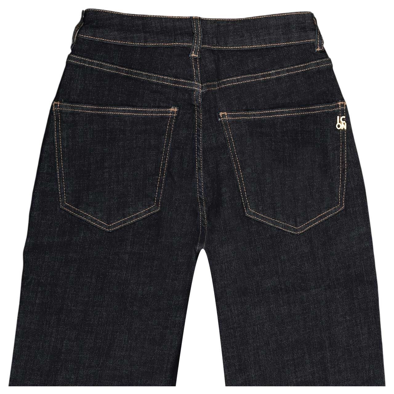 Damenjeans Tokio Sling von Senoritas Icon in Dunkelblau angewaschen, detaillierte Rückansicht