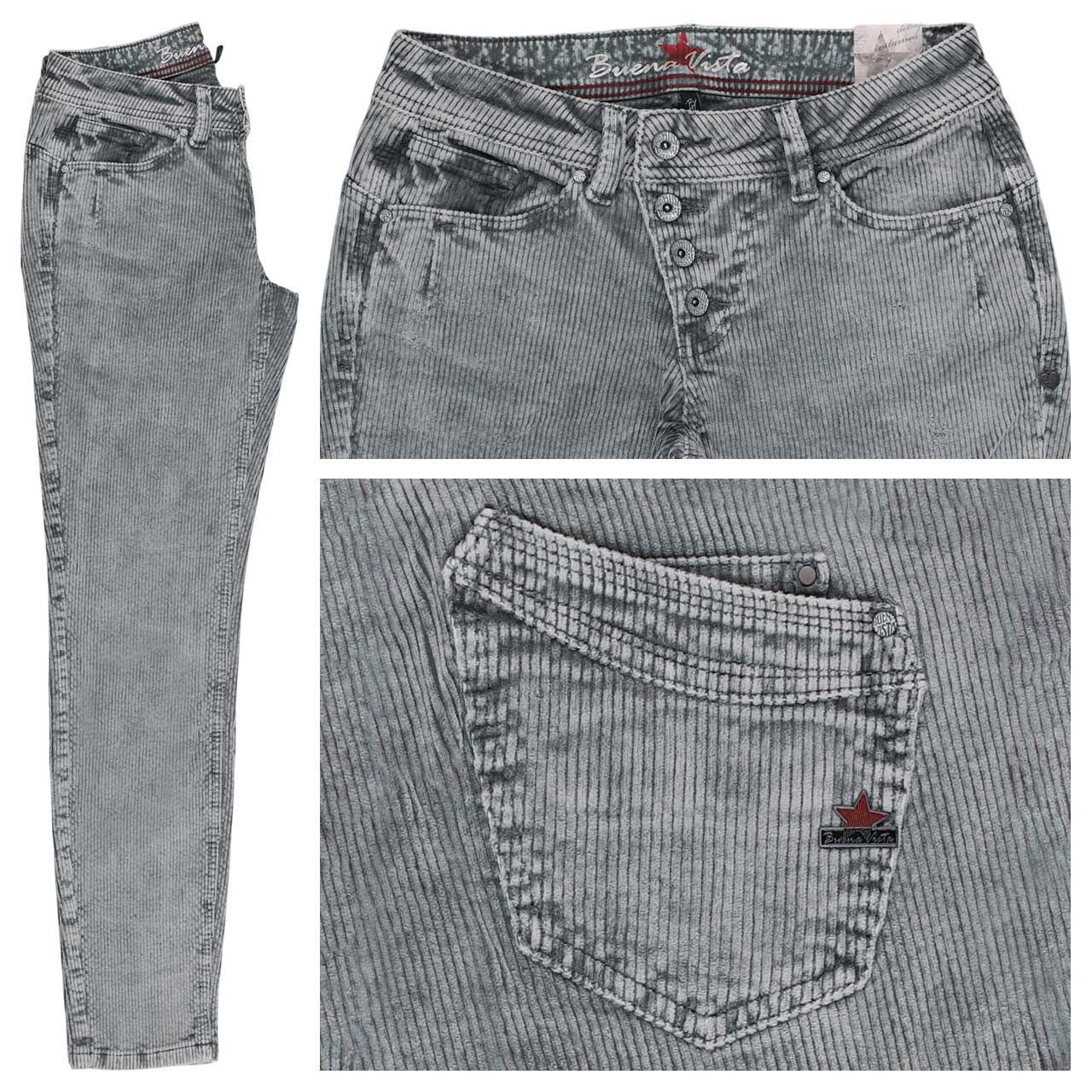 Buena Vista Malibu Cropped Corduroy Ankle Cordhose vintage grey