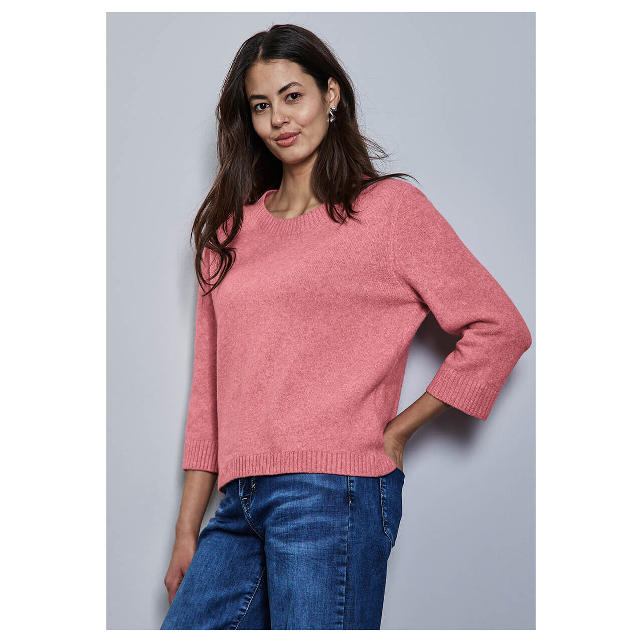 Street One Pullover Damen Magenta Street One 3/4 Arm Pullover
