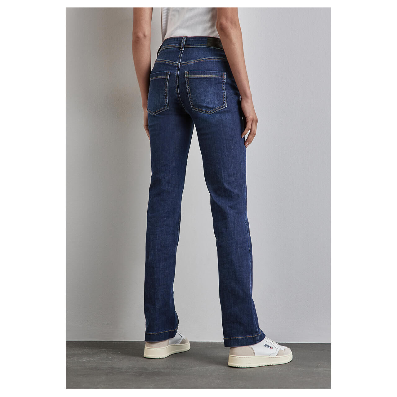 Street One Bootcut Jeans dark indigo slightly washed