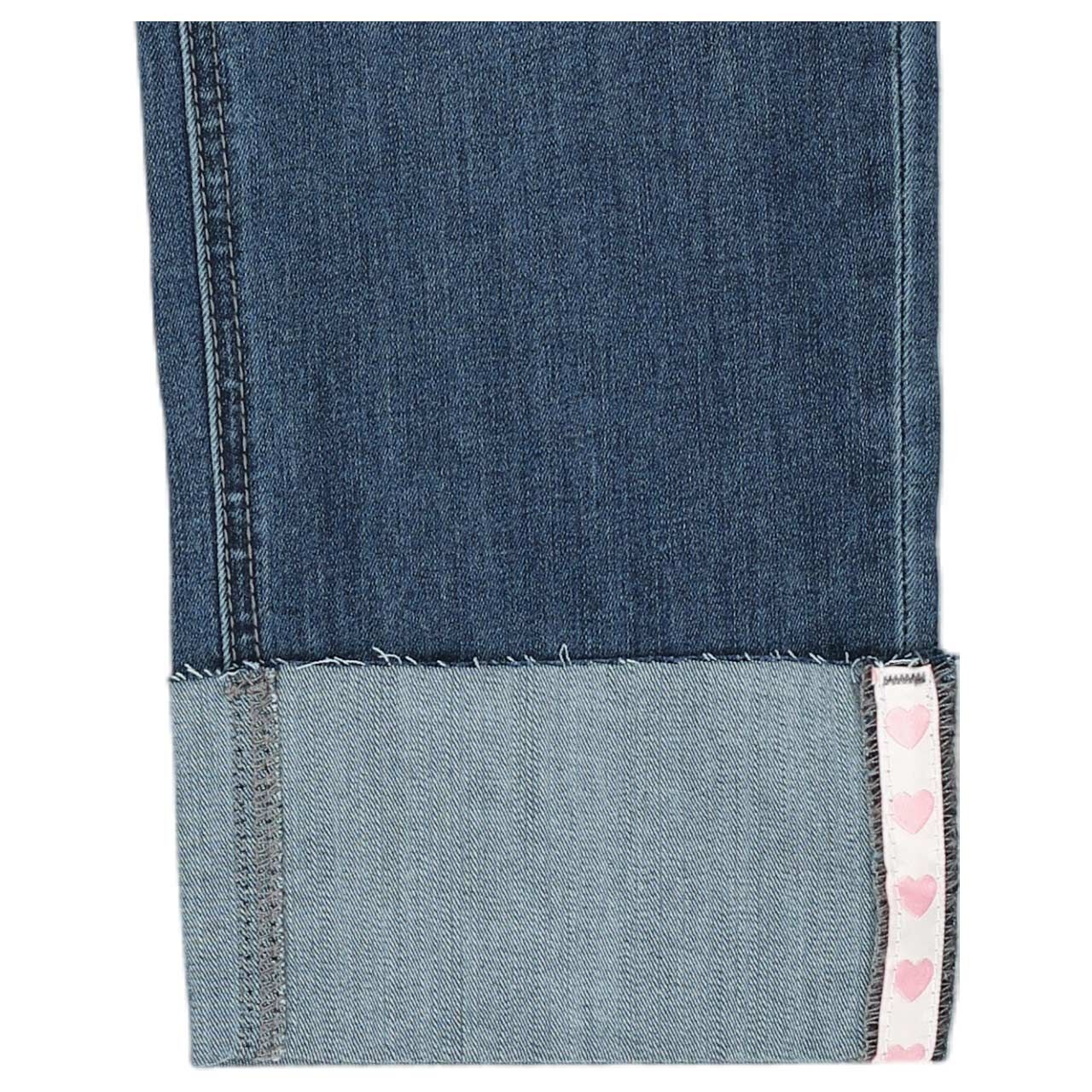 Stretch Damenjeans Malibu R 7/8 Straight Denim von Buena Vista in Blau verwaschen, detaillierte Beinansicht