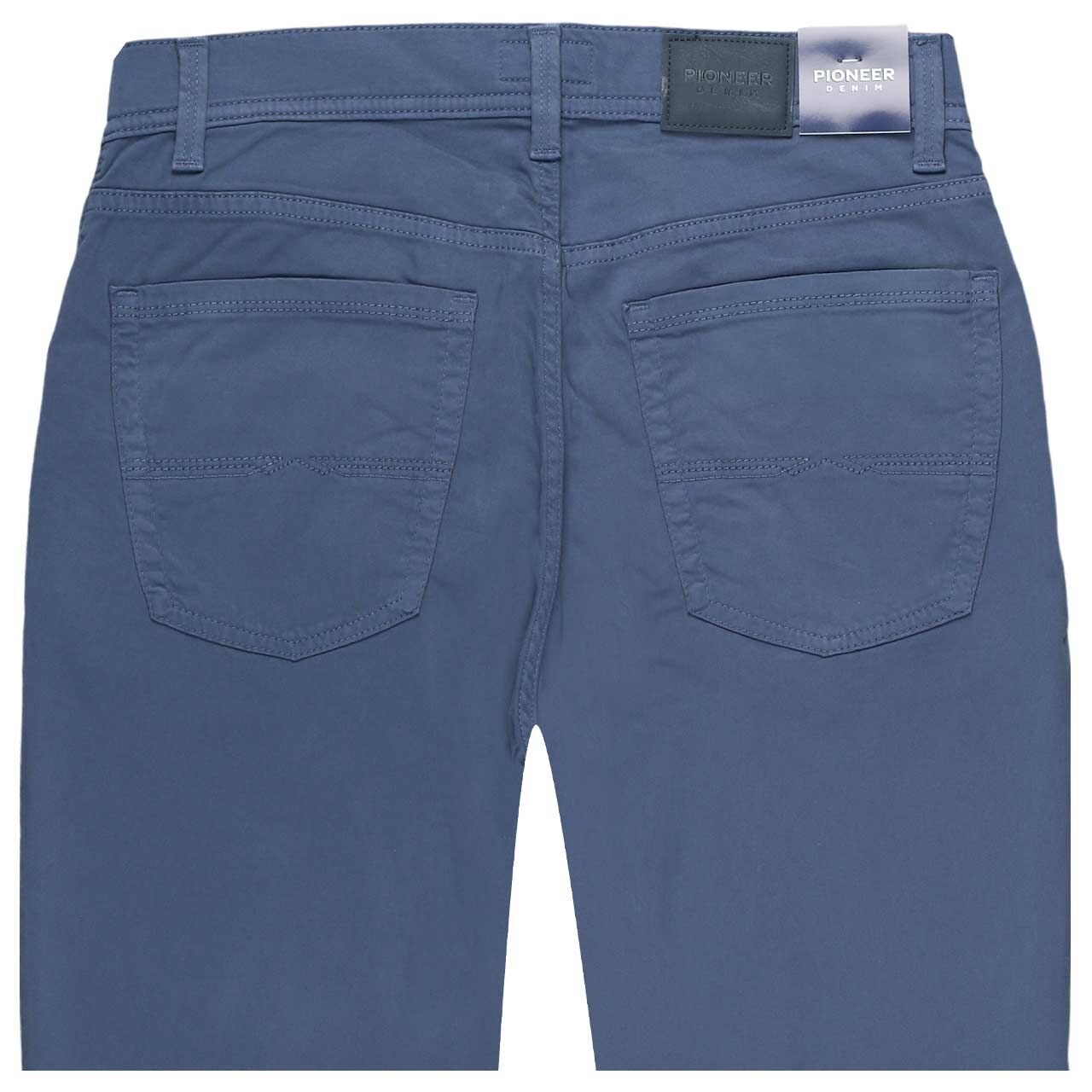 Stretch Herren Baumwollhose Rando in Blau von Pioneer, detaillierte Rückansicht