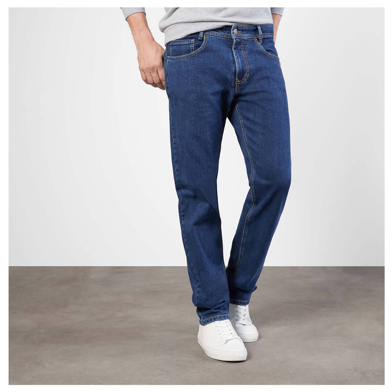 MAC Jeans Arne für Herren in Mittelblau angewaschen, FarbNr. H510