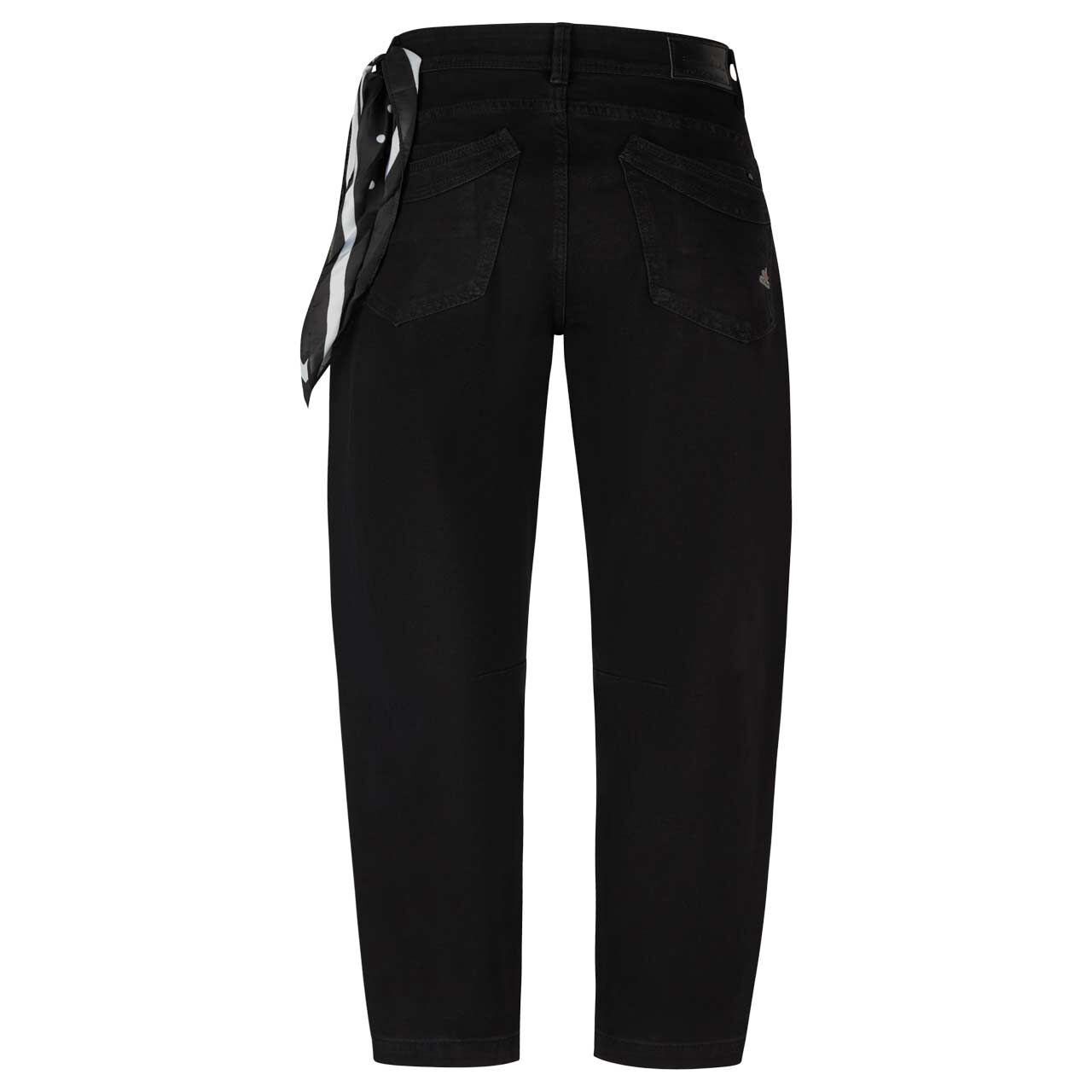 Damenjeans Malibu 7/8 Relaxed Authentic Denim von Buena Vista in Schwarz, Rückansicht