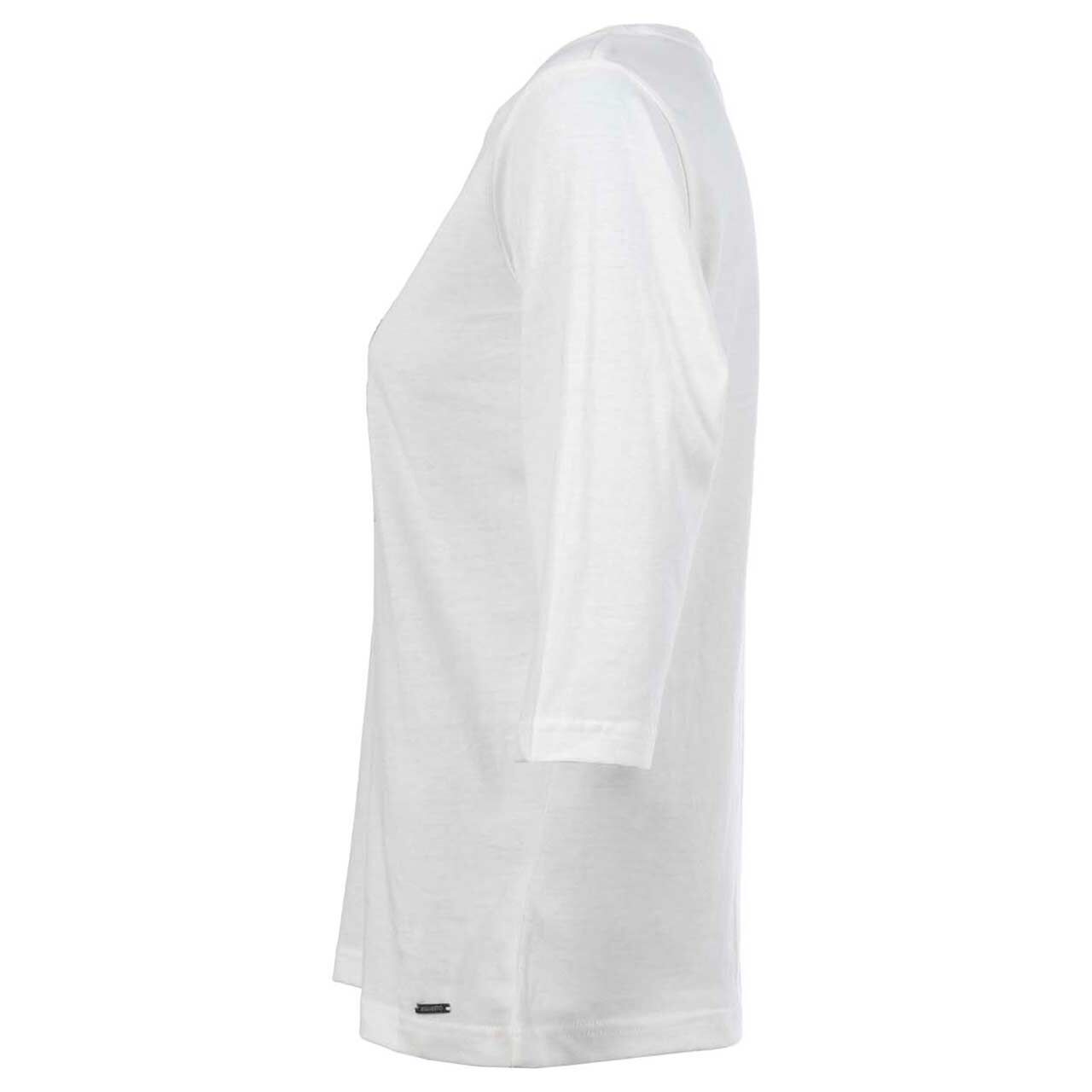 Damen 3/4 Arm Shirt von Soquesto in Cremeweiß mit Print, Seitenansicht