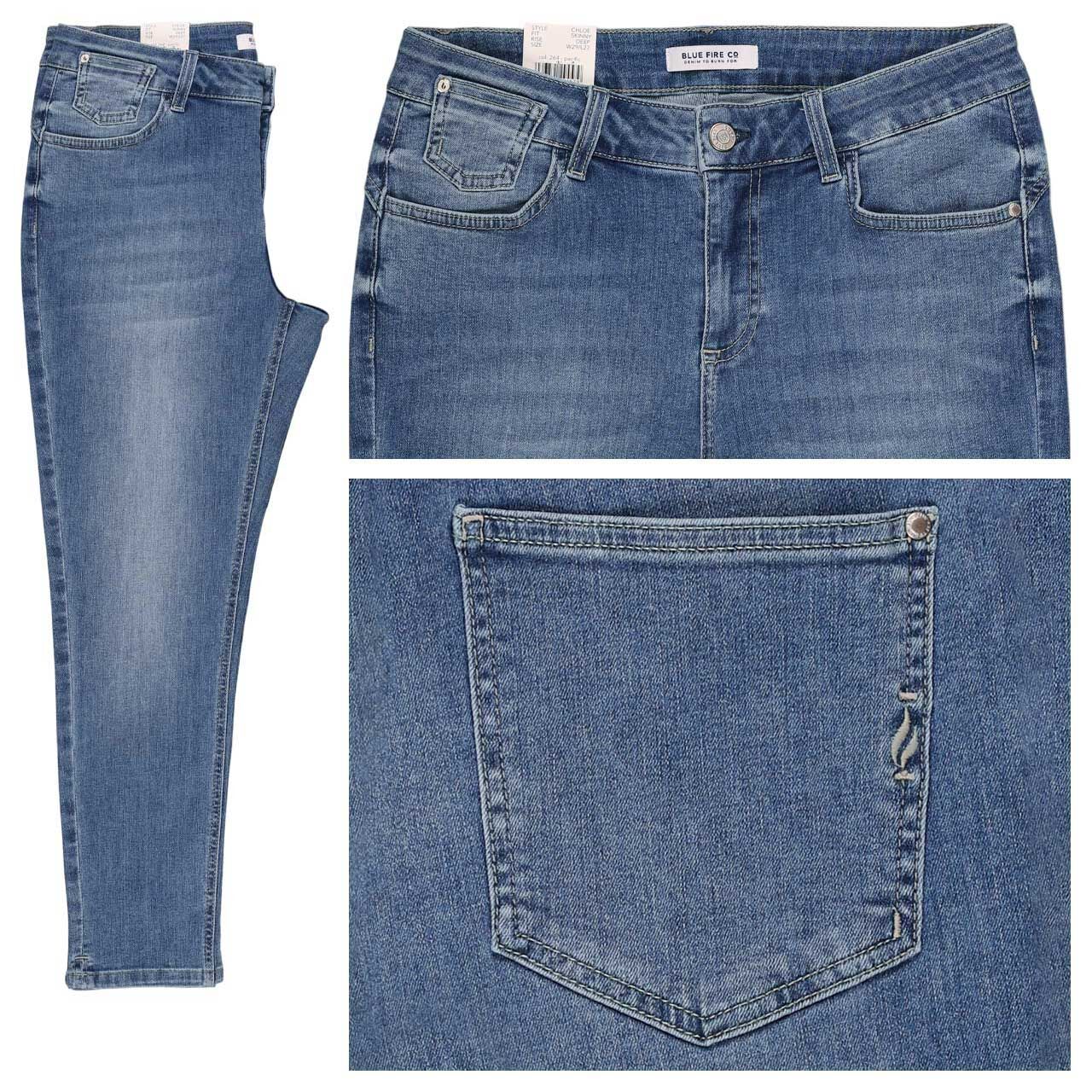 Blue Fire Chloe 7/8 Jeans mid pacific blue