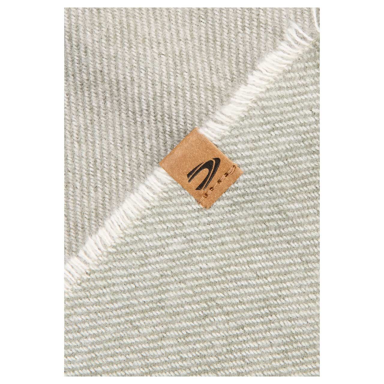 Damen Schal von Camel active in Rosa kariert, Detailansicht Logo