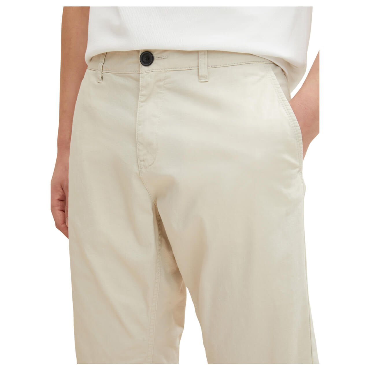 Tom Tailor Josh Baumwoll Bermuda für Herren in Hellbeige, FarbNr.: 10336