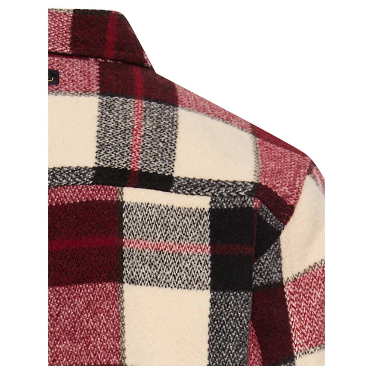 Herren Hemdjacke von Camel active in Rot kariert, detaillierte Rückansicht