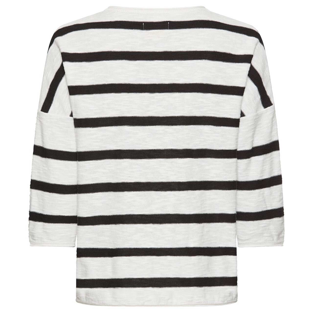 Damen 3/4 Arm Pullover von Camel active in Schwarz gestreift, Rückansicht