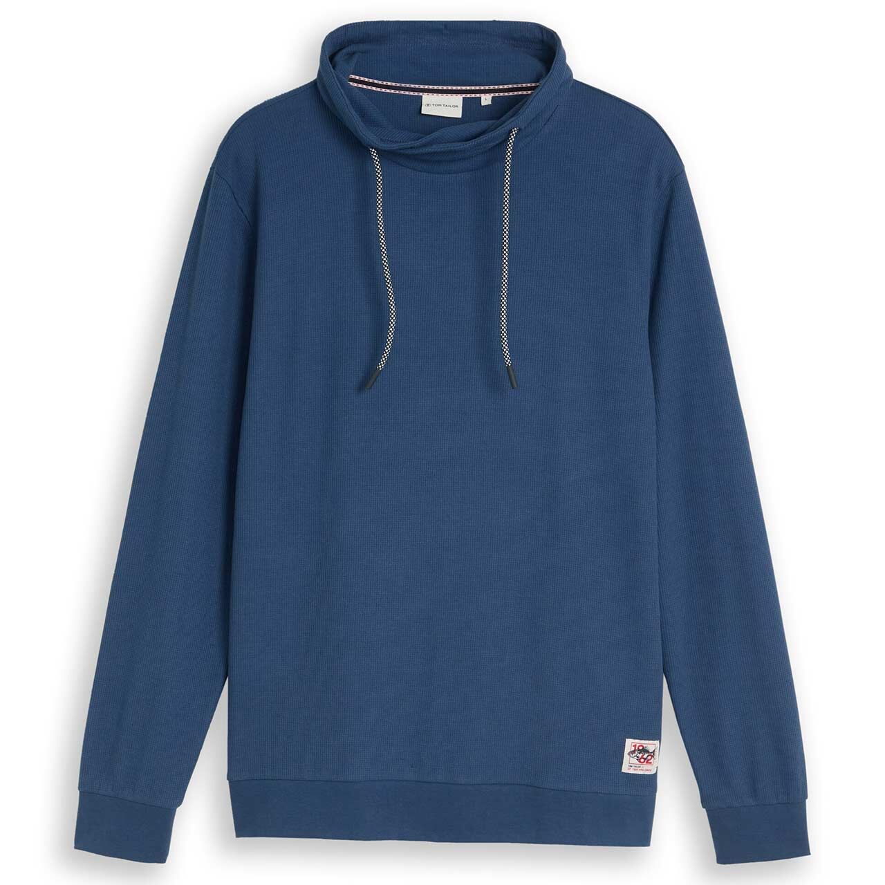 Tom Tailor Herren Pullover Structured Snood dark duck blue