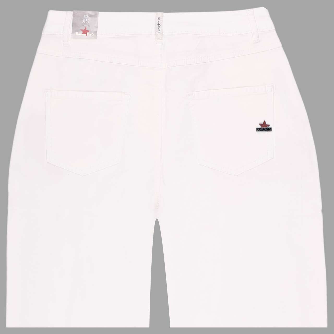 Damen Baumwollhose Ballon 7/8 Stretch Twill von Buena Vista in Cremeweiß, detaillierte Rückansicht