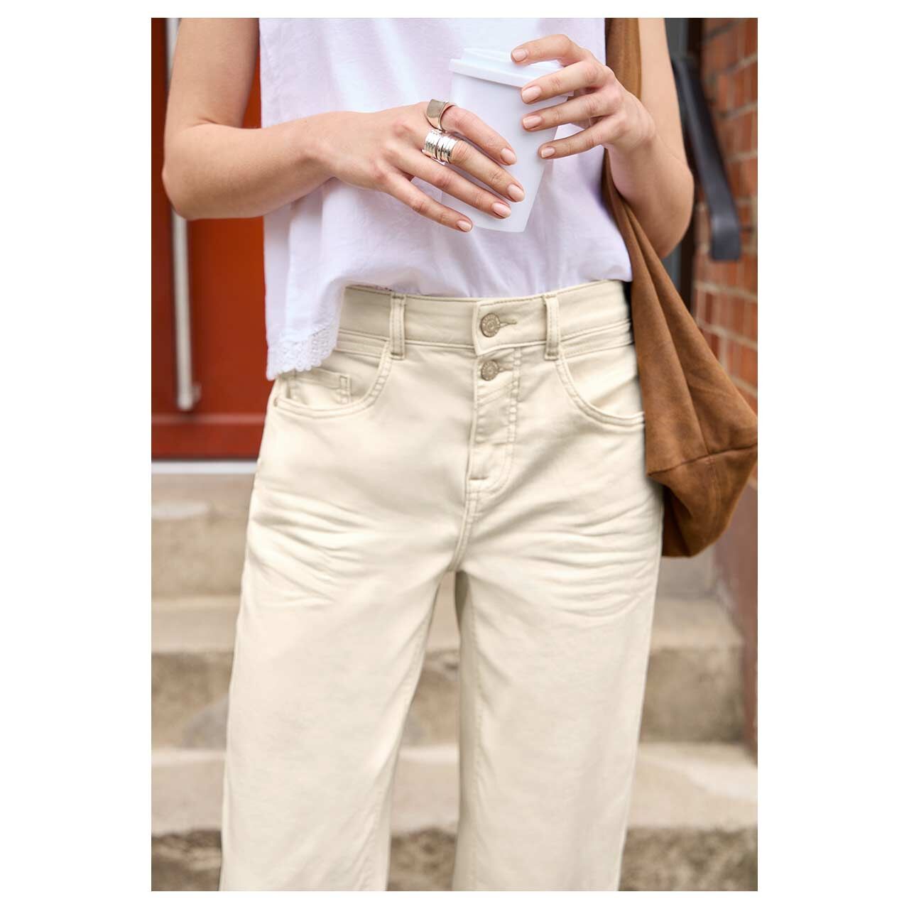Street One Studio Barrel Ankle Jeans ecru