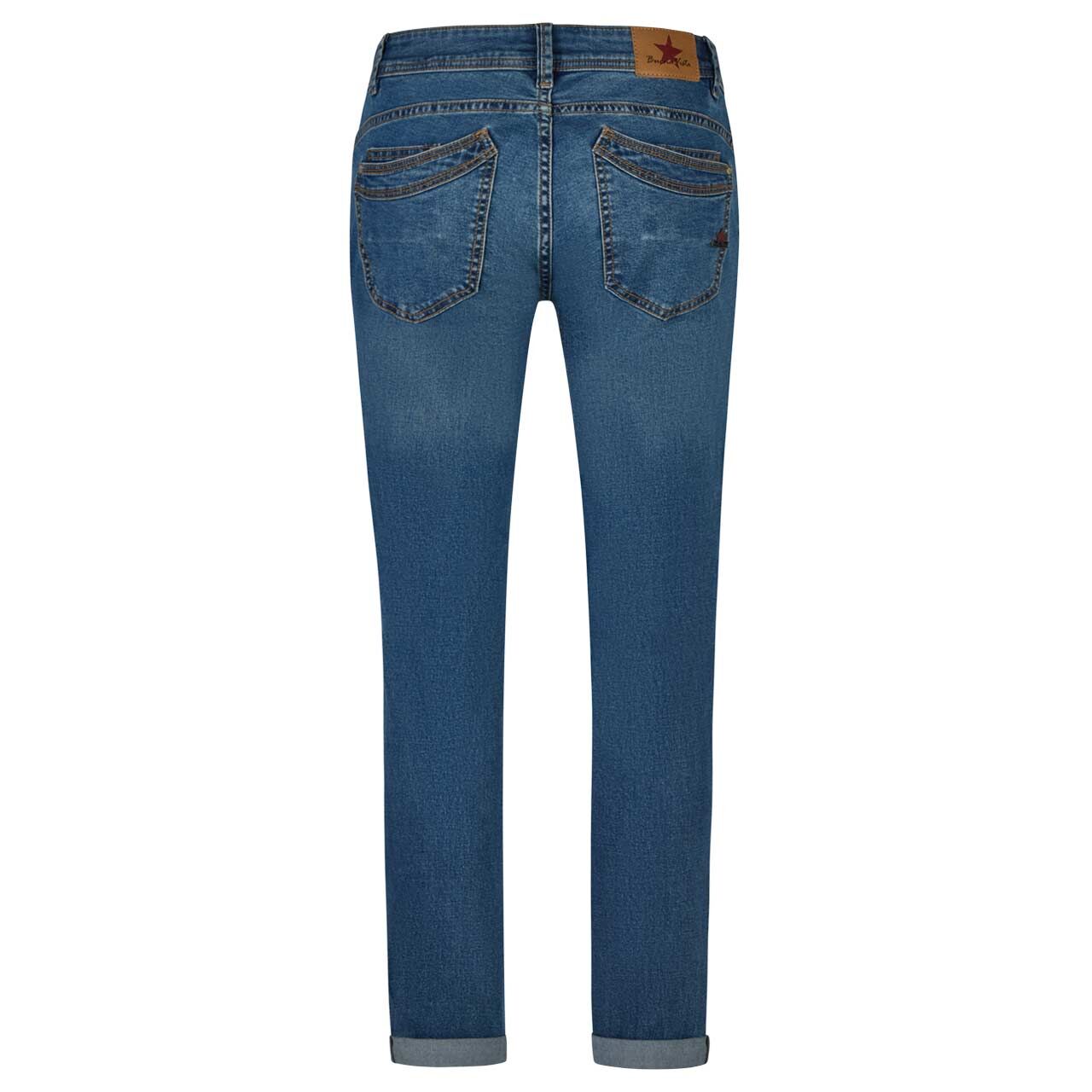 Stretch Denim Jeans Malibu von Buena Vista in Mittelblau angewaschen, Seitenansicht