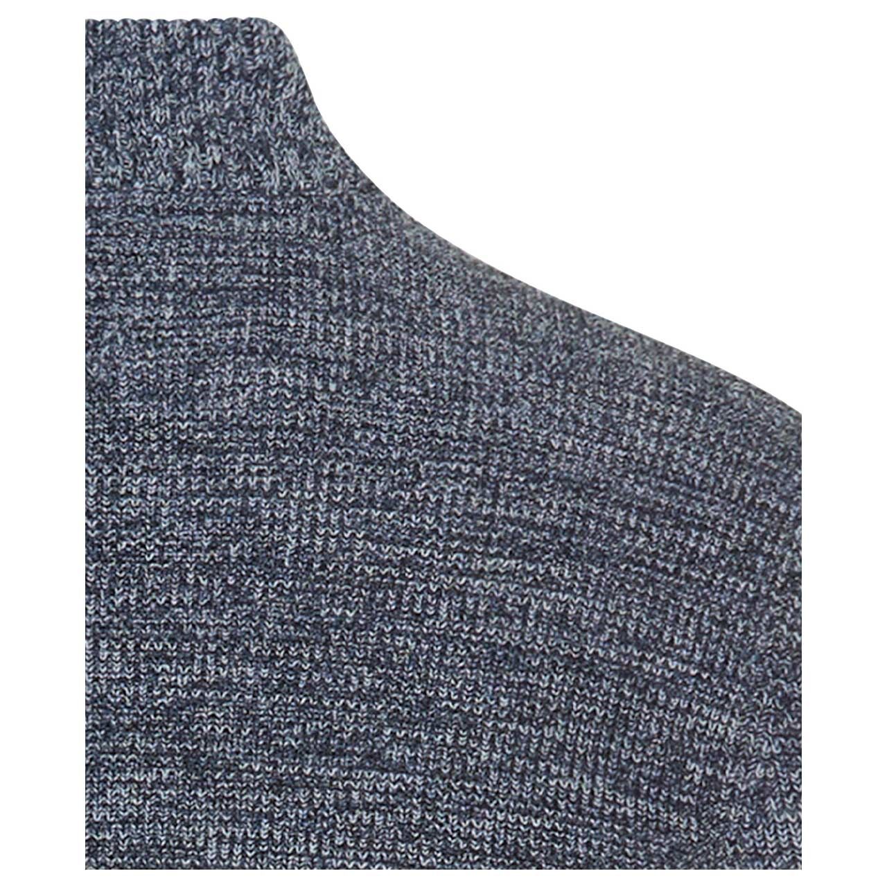 Herren Strickjacke von Camel active in der Farbe Blau meliert, Detailansicht hinten
