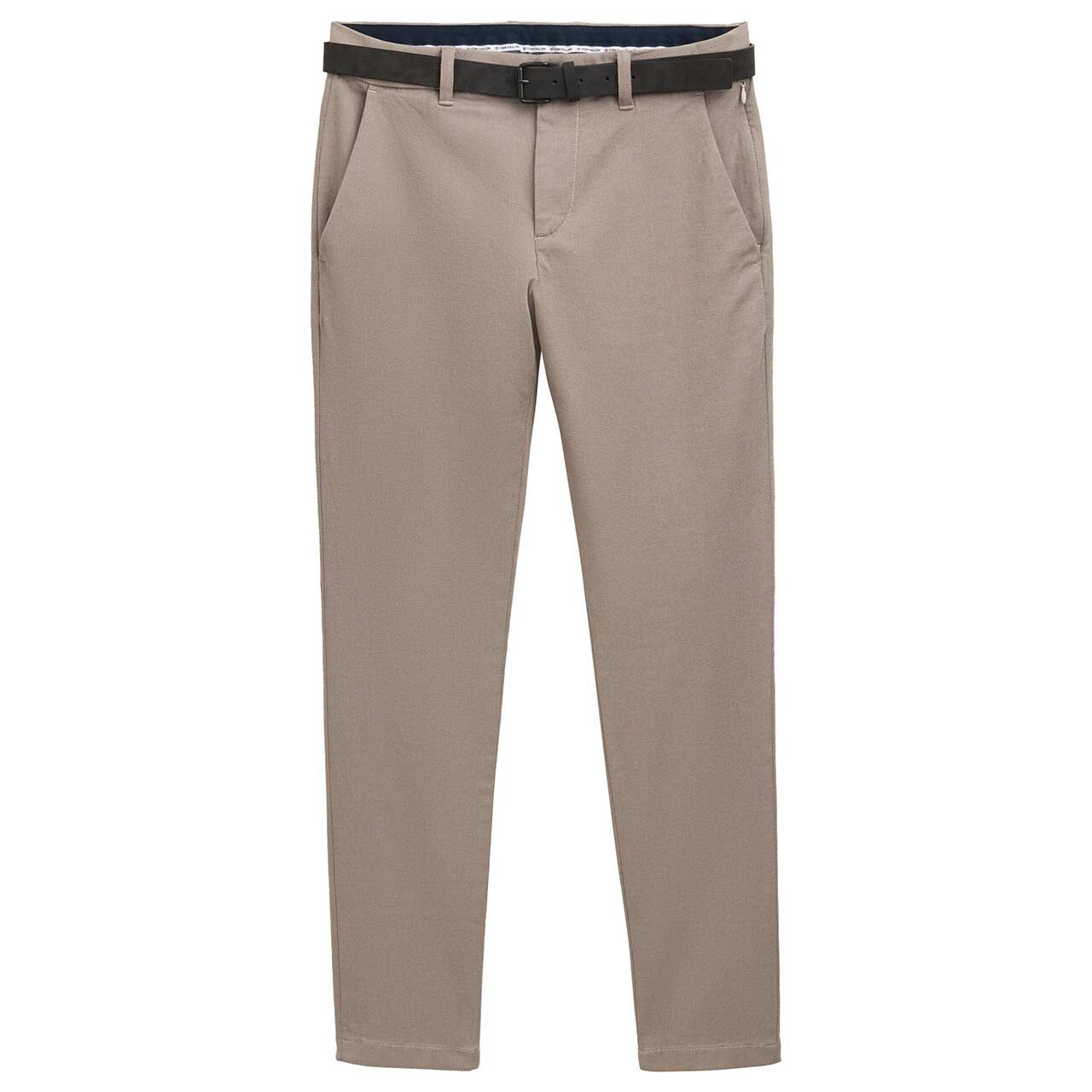 Chinohose Travis von Tom Tailor in Beige mit Print, Vorderansicht