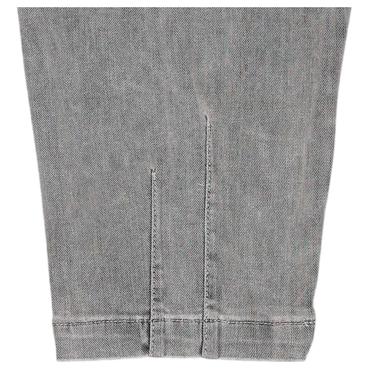 Damenjeans Barrel-F 7/8 Stretch Denim von Buena Vista in Hellgrau, Detailansicht Saum