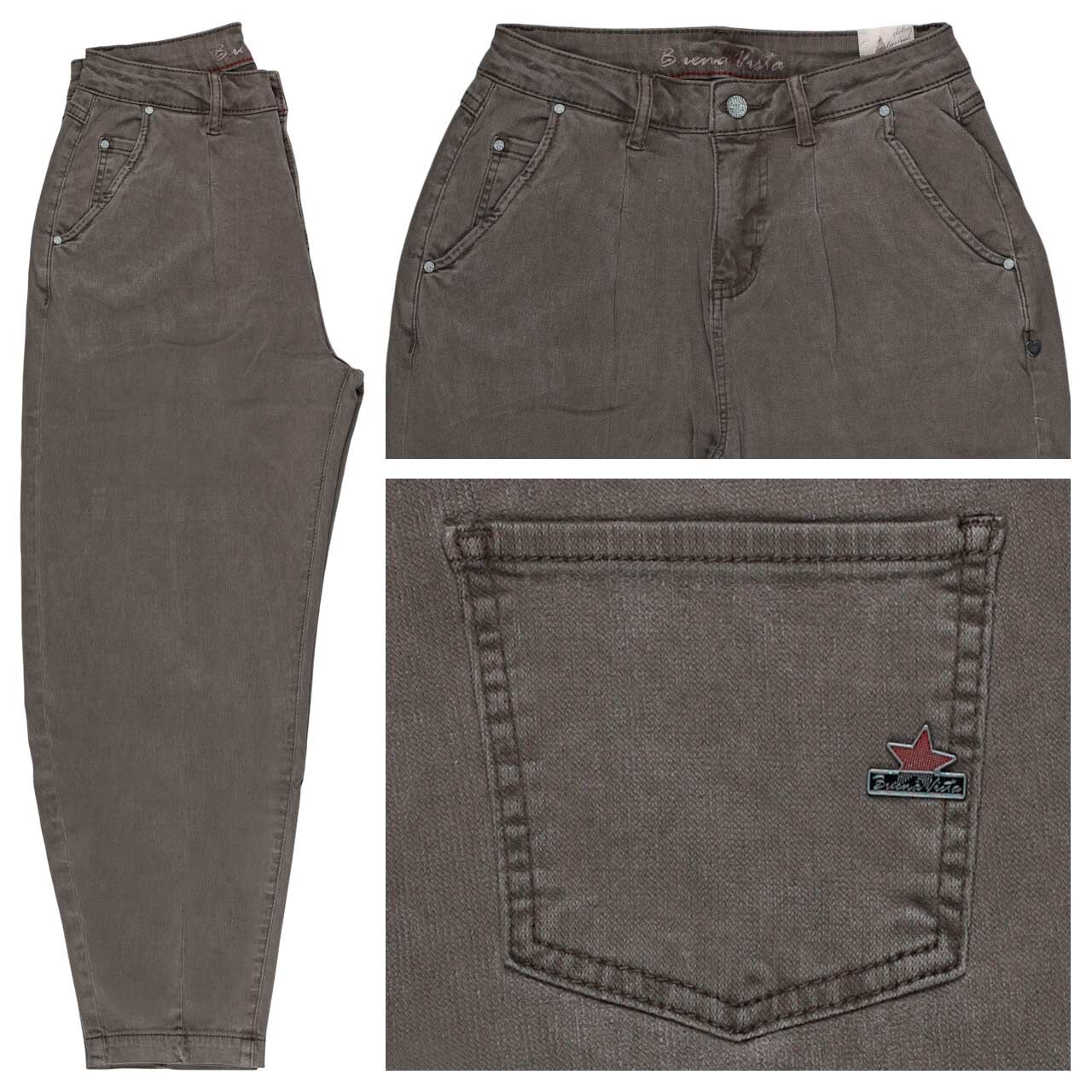 Buena Vista Ballon 7/8 Stretch Jacquard Twill Baumwollhose wurzel
