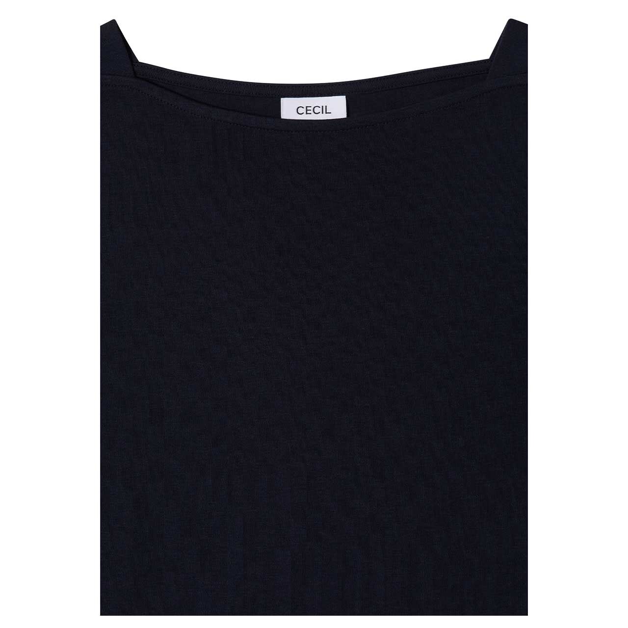 Cecil Damen 3/4 Arm Shirt Basic Boatneck urban dark blue