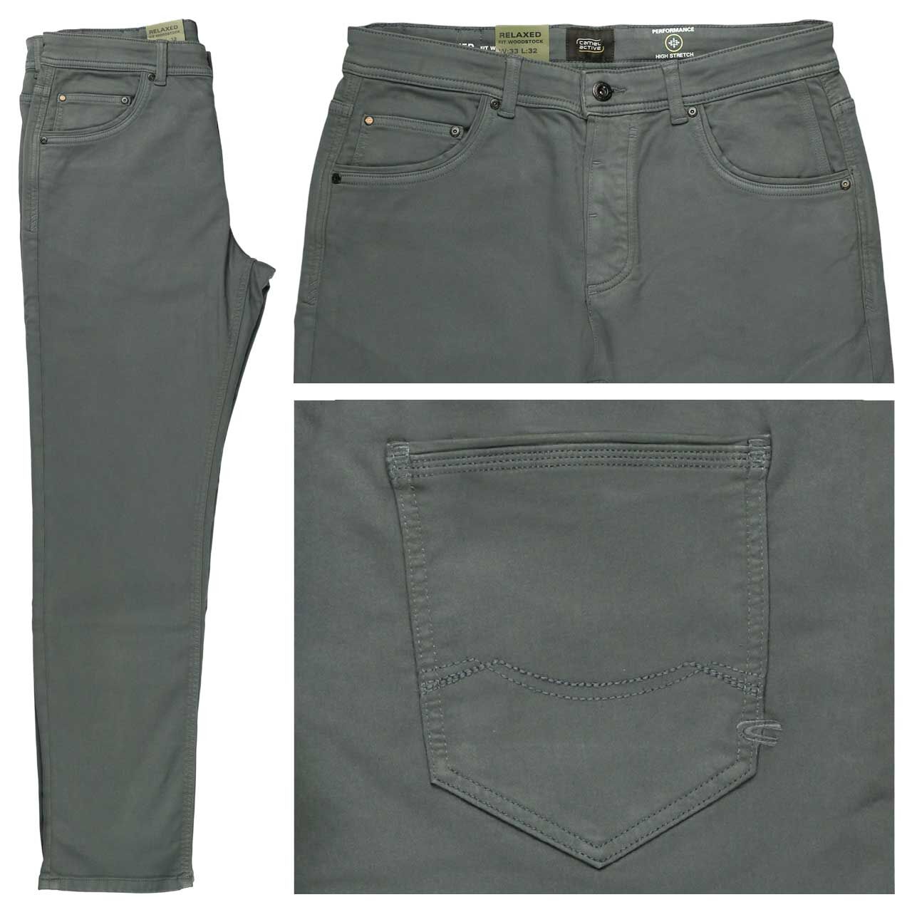 Camel active Woodstock fleXXX Baumwollhose tinted blue