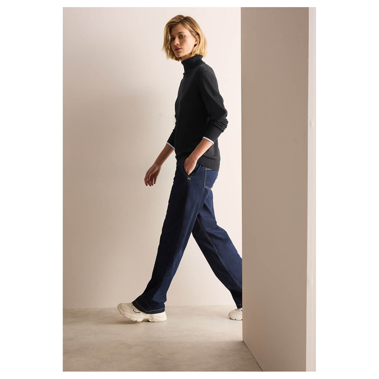 Cecil Damen Rollkragen Pullover Basic Roll Neck black