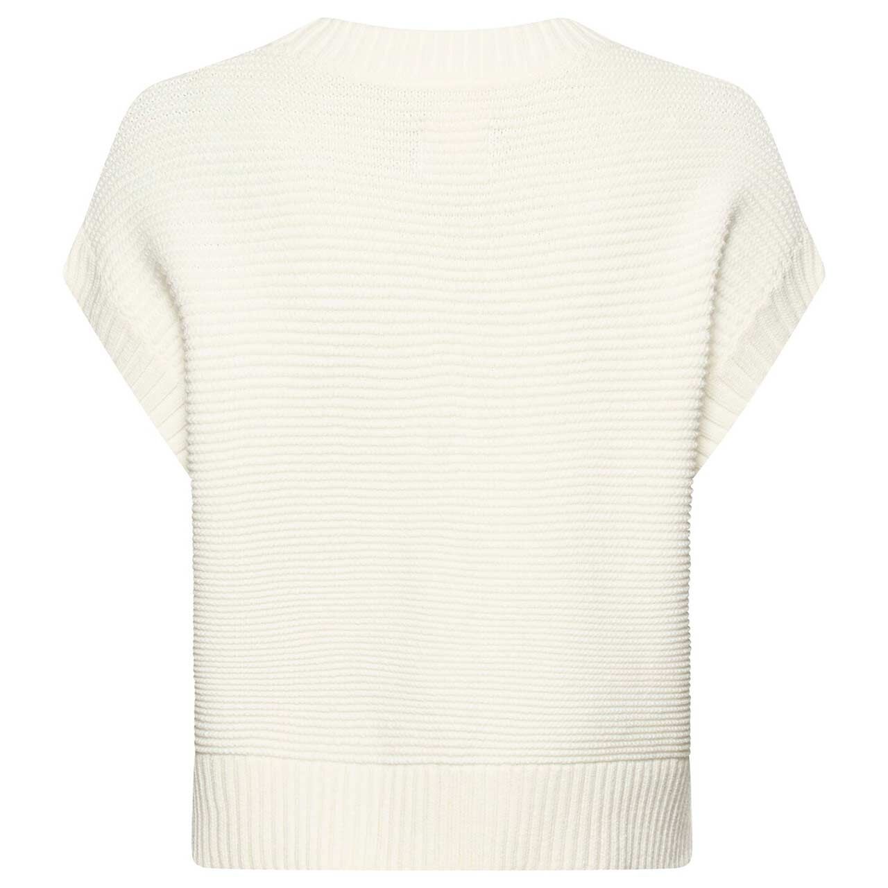 Damen Kurzarm Pullover von Camel active in Cremeweiß, Rückansicht