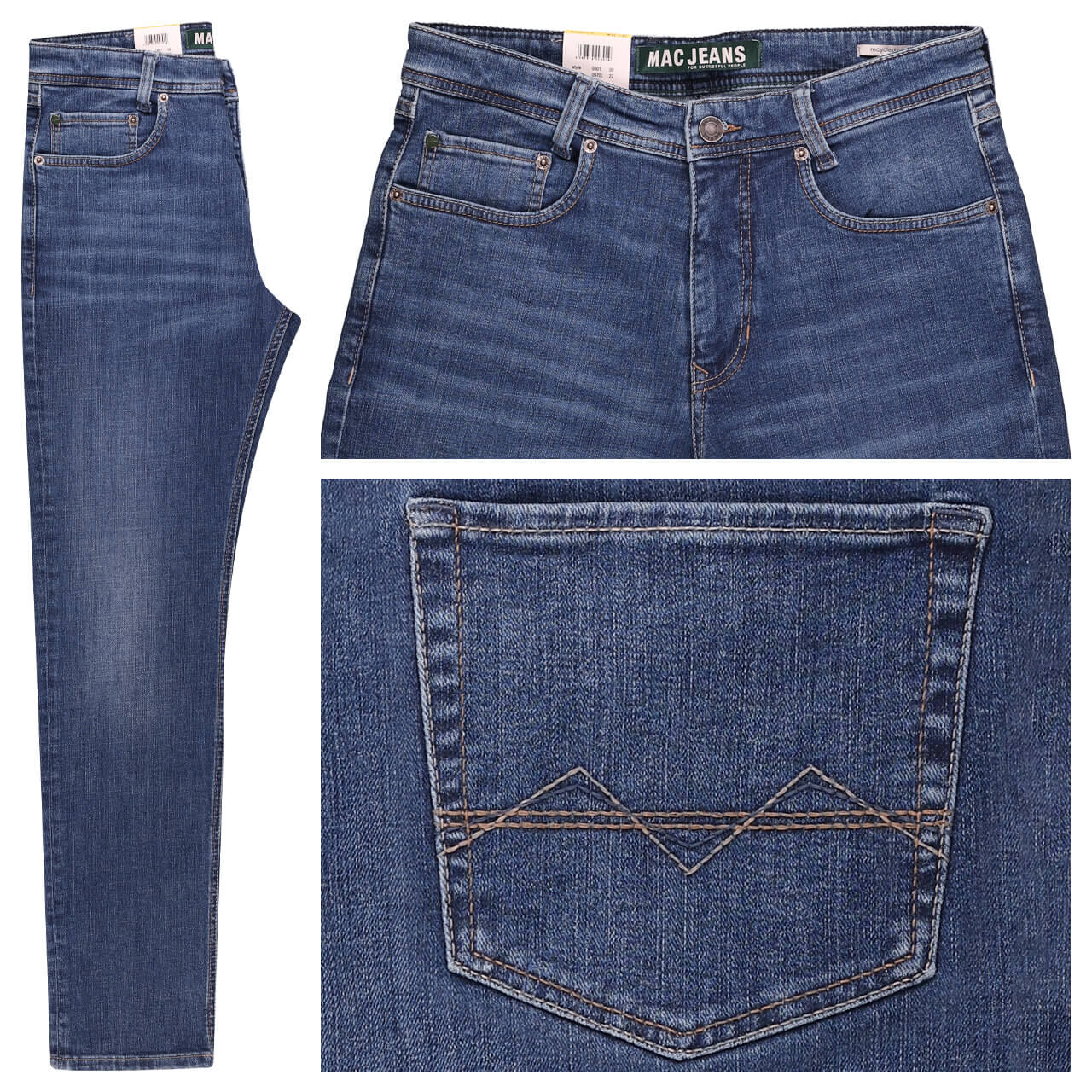 MAC Arne Jeans 3D dark blue authentic wash MAC Arne Jeans 3D dark blue authentic wash