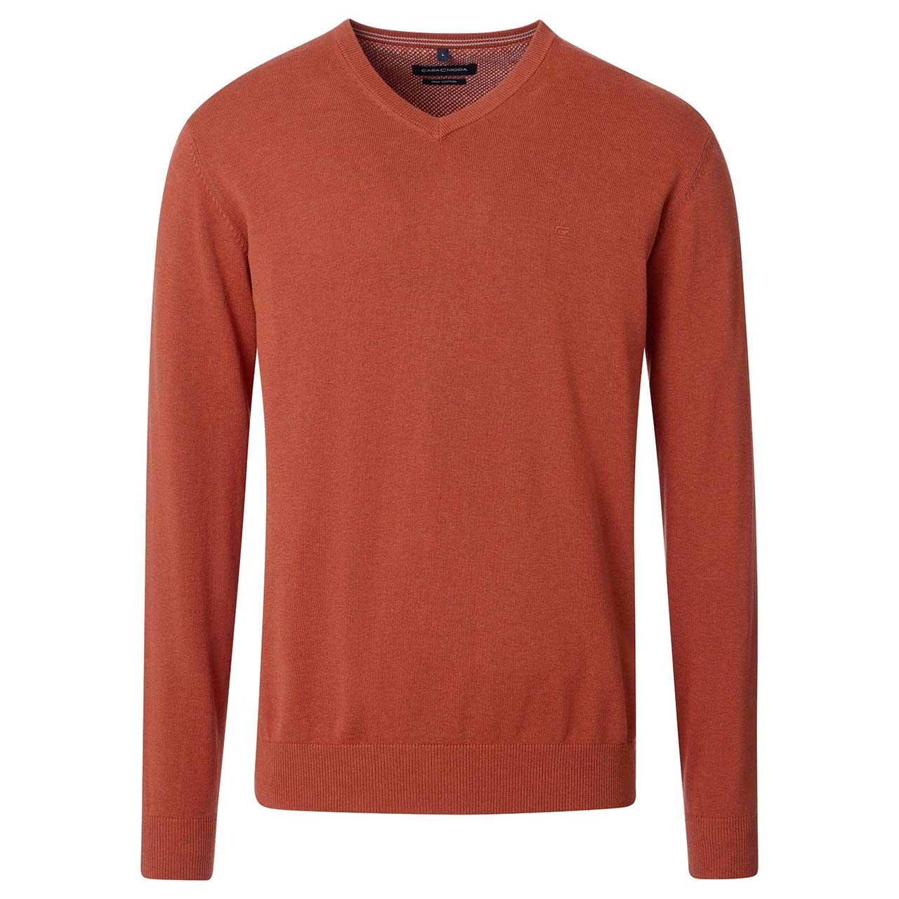 Casa Moda Herren Pullover V-Neck orange