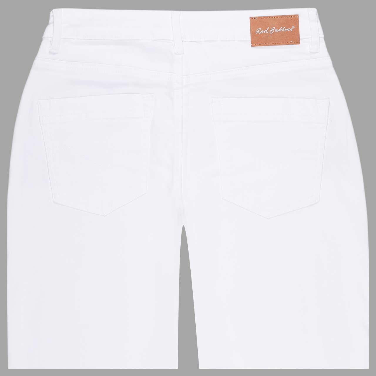 Damenhose Colette Jeans von Red Button in Weiß, detaillierte Rückansicht