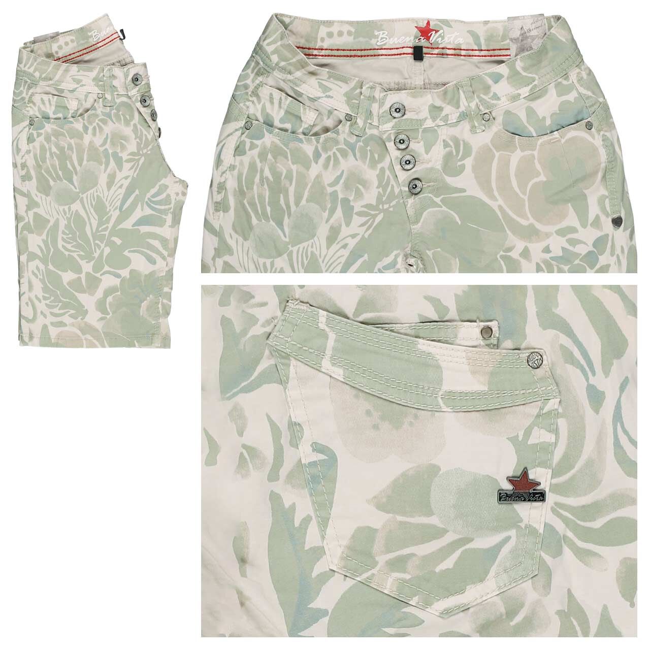 Buena Vista Malibu-Short Stretch Twill Baumwollhose blurry leaves