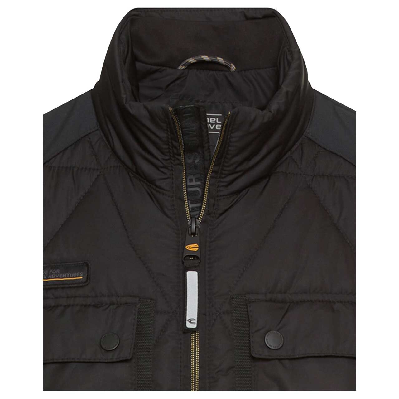 Herren Jacke Quilted Blouson von Camel active in Dunkelgrau, detaillierte Vorderansicht