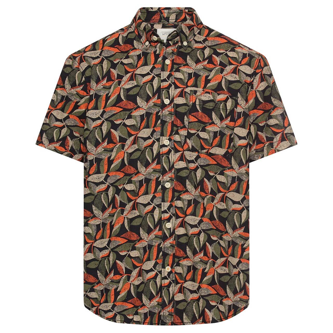 Camel active Herren Kurzarm Hemd burned orange print