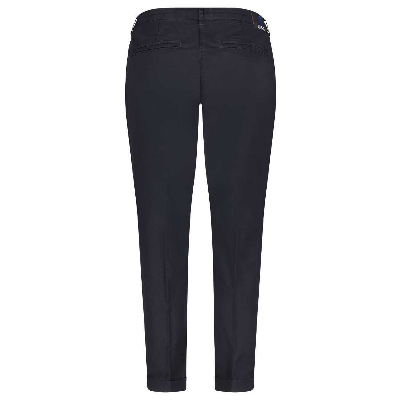 Stretch Damen 7/8 Baumwollhose Chino in Dunkelblau, Rückansicht