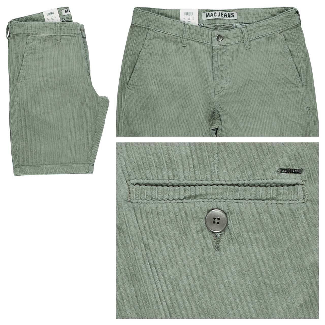 MAC Liam Chino Cord Bermuda iceberg green
