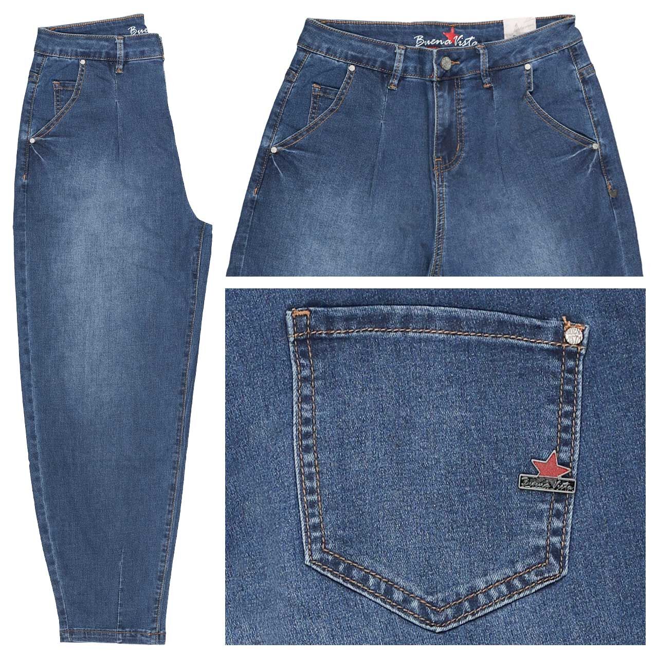 Buena Vista Ballon 7/8 Stretch Denim Jeans mid stone 